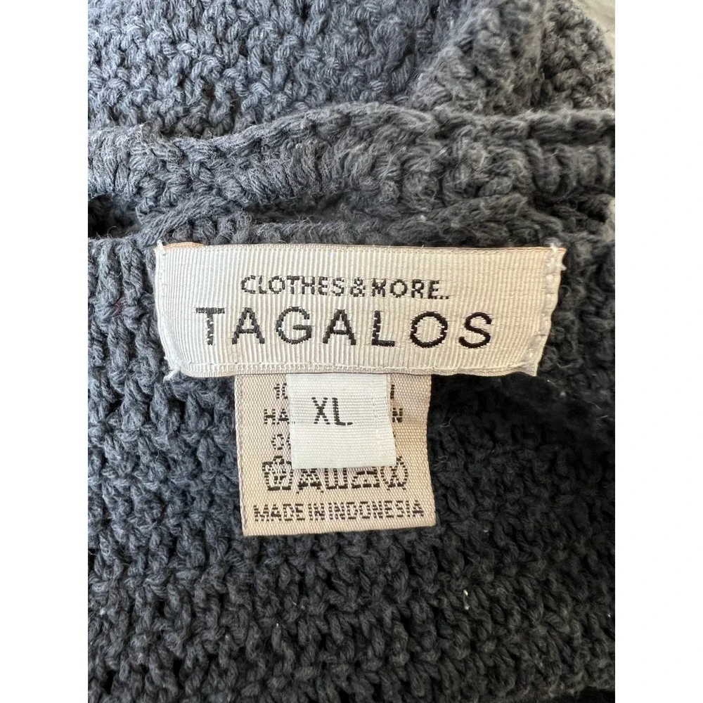 Tagalos Charcoal Black Rayon Crochet Knitted Micro Mini Shorts Hot Pant Women XL
